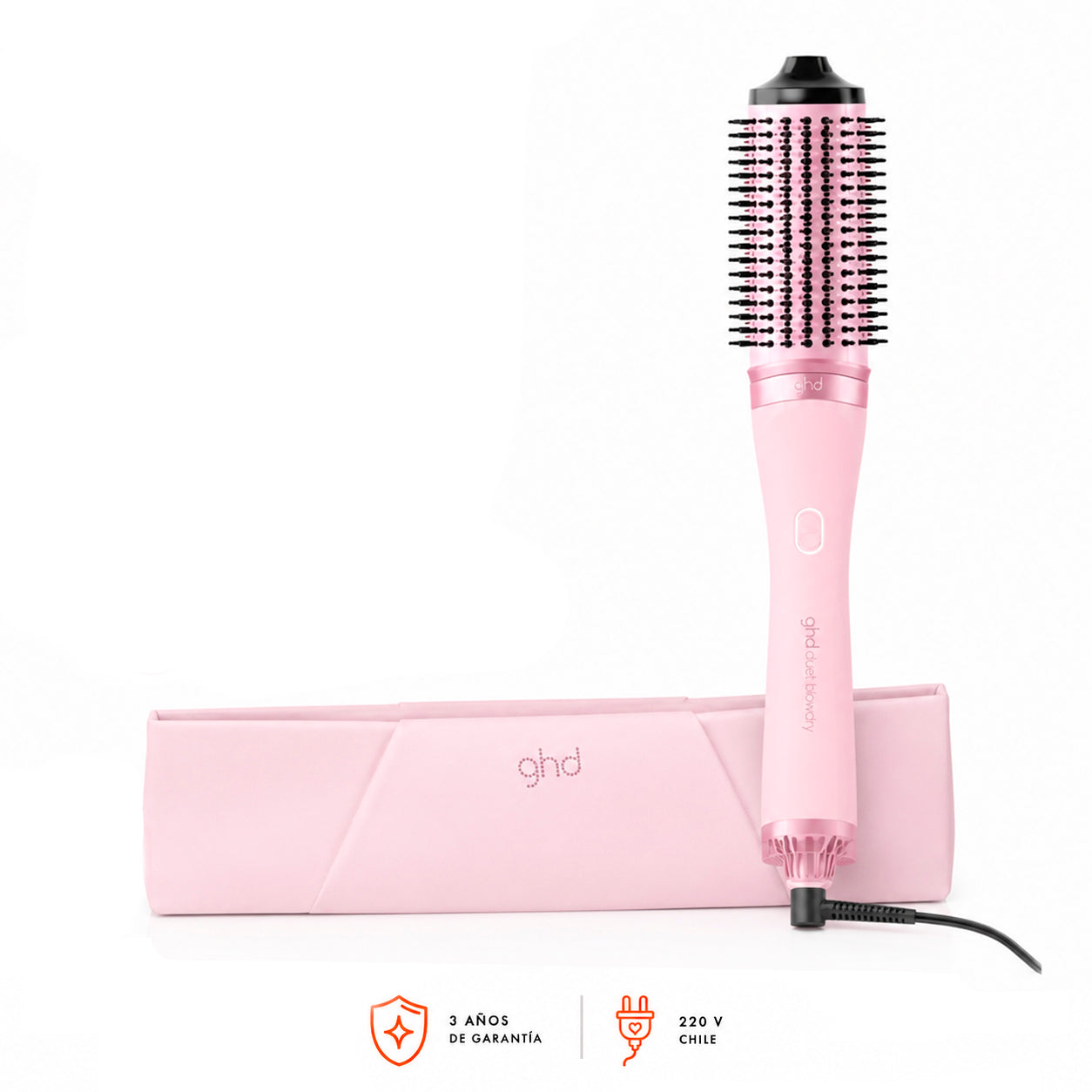 Cepillo secador 2 en 1 ghd duet blowdry rosa pastel