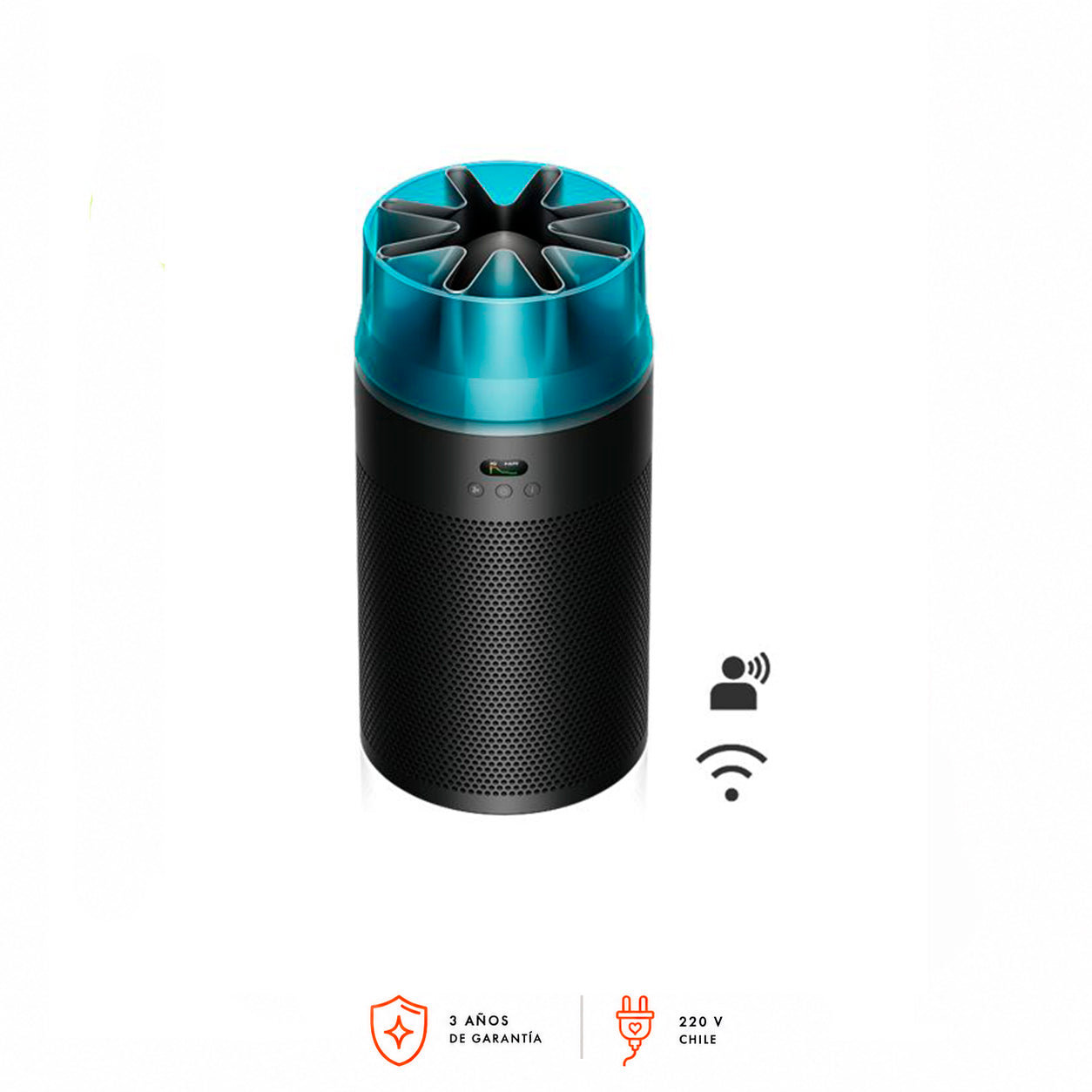 Purificador compacto HushJet HJ10 (negro/turquesa)