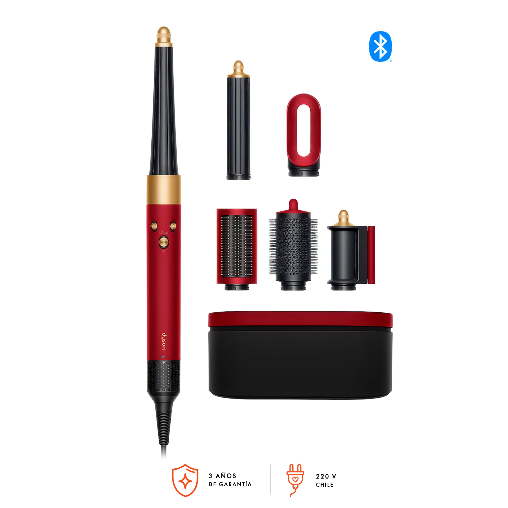Dyson Airwrap i.d.- Liso + Ondulado Red Velvet/Gold