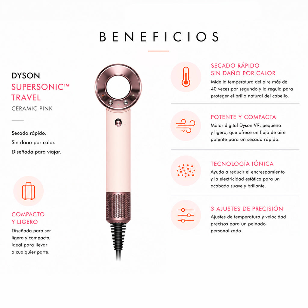 Secador de pelo Dyson Supersonic Travel 110-220 volteos