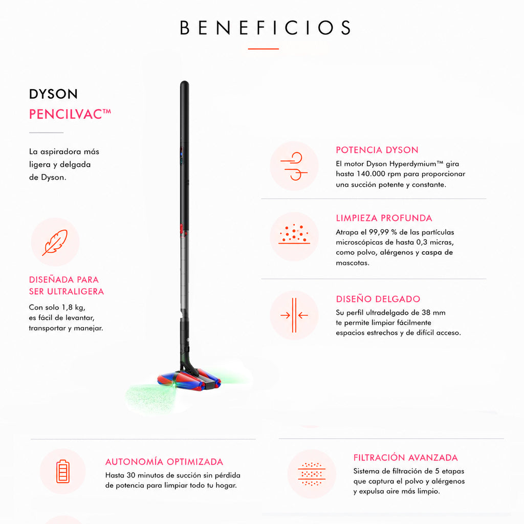 Aspiradora Dyson PencilVac Fluffycones