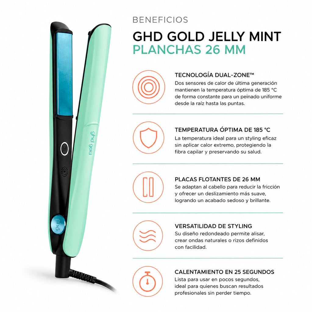 Plancha de pelo ghd gold jelly mint (Placas 26mm)
