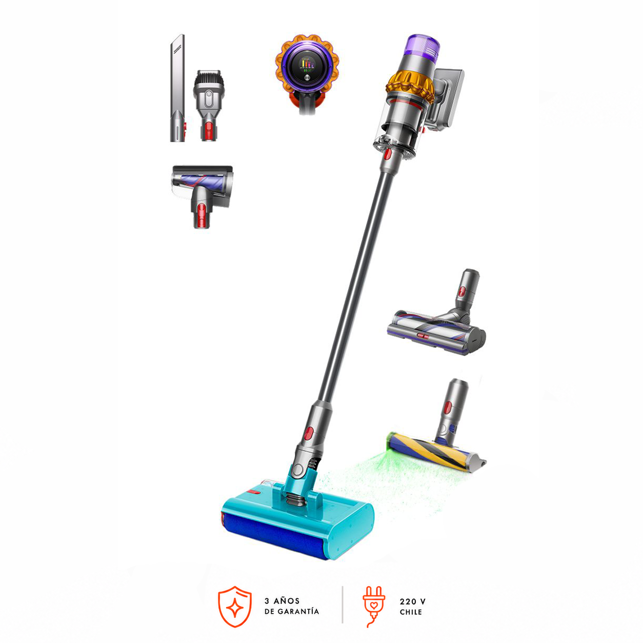 Aspiradora sin cable Dyson V15 Detect Submarine 220 volteos