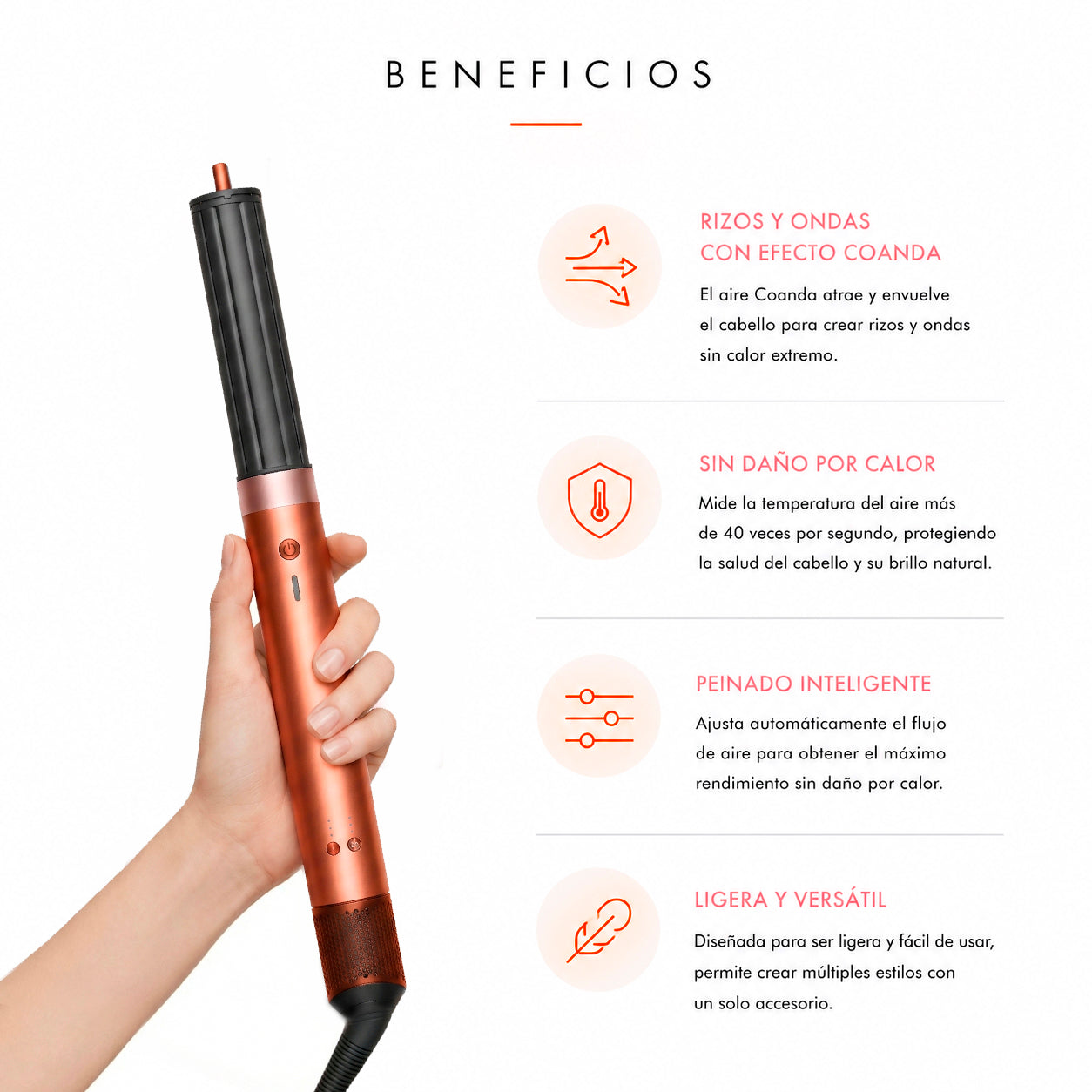 Dyson Airwrap Coanda 2x – Liso + Ondulado Amber Silk