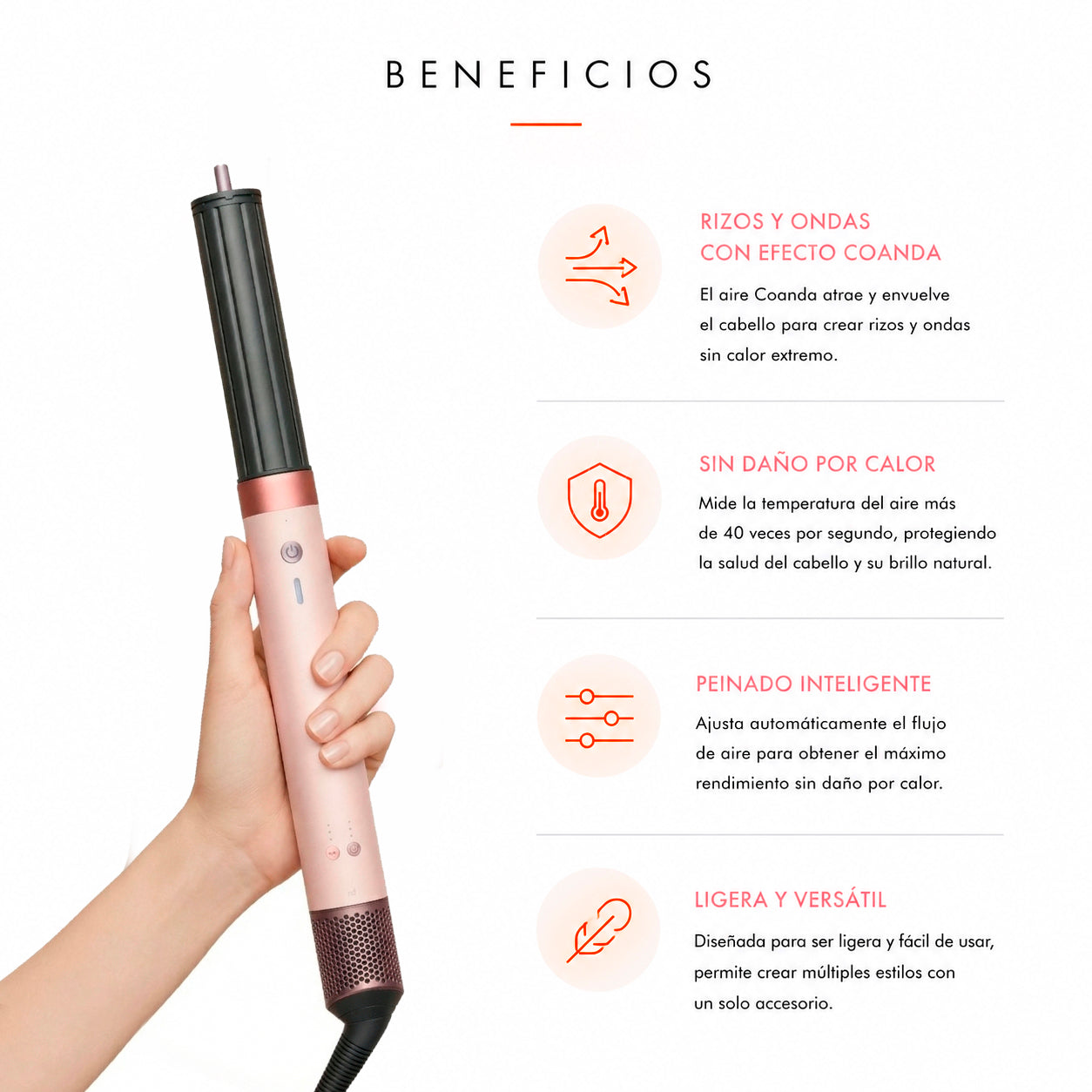 Dyson Airwrap Coanda 2x – Liso + Ondulado Ceramic Pink / Rose Gold